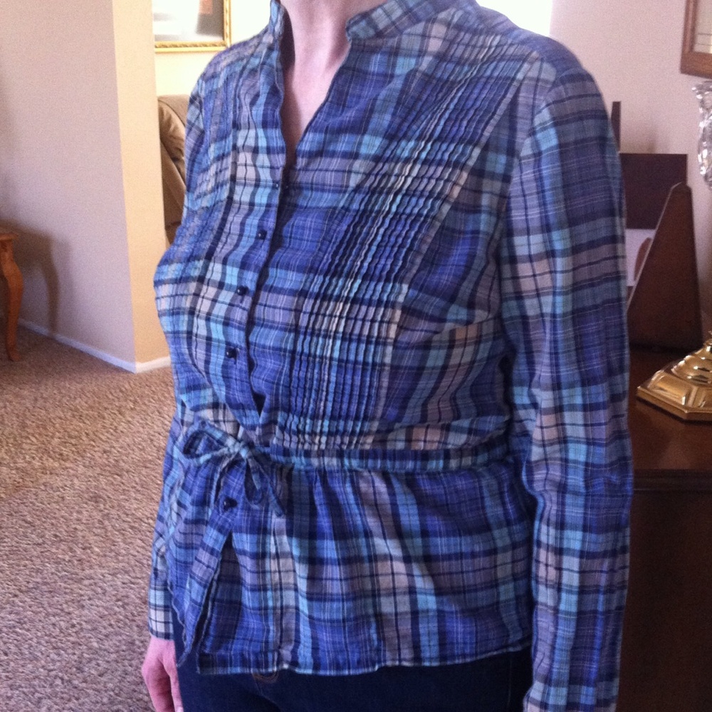 3/$15 Christopher & banks plaid shirt
